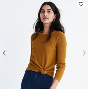Madewell Texture & Thread Jacquard Knot-Front Top